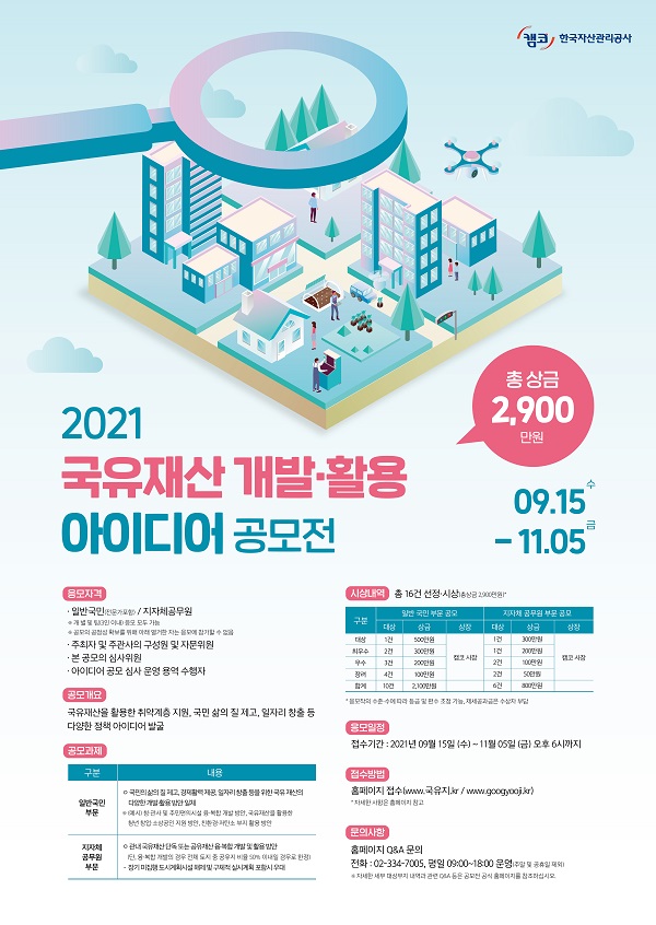 2021년 국유재산 개발․활용 아이디어 국민 공모-poster