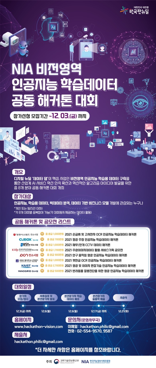 NIA 비전영역 인공지능 학습데이터 공동 해커톤 대회-poster