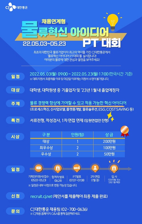 채용연계형 물류혁신 아이디어 PT대회-poster