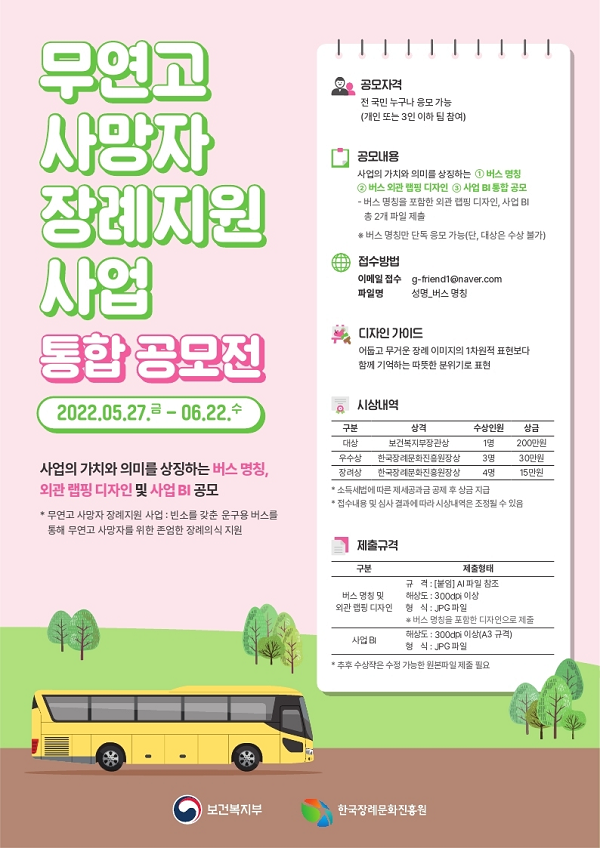 무연고 사망자 장례지원 사업 통합 공모전-poster