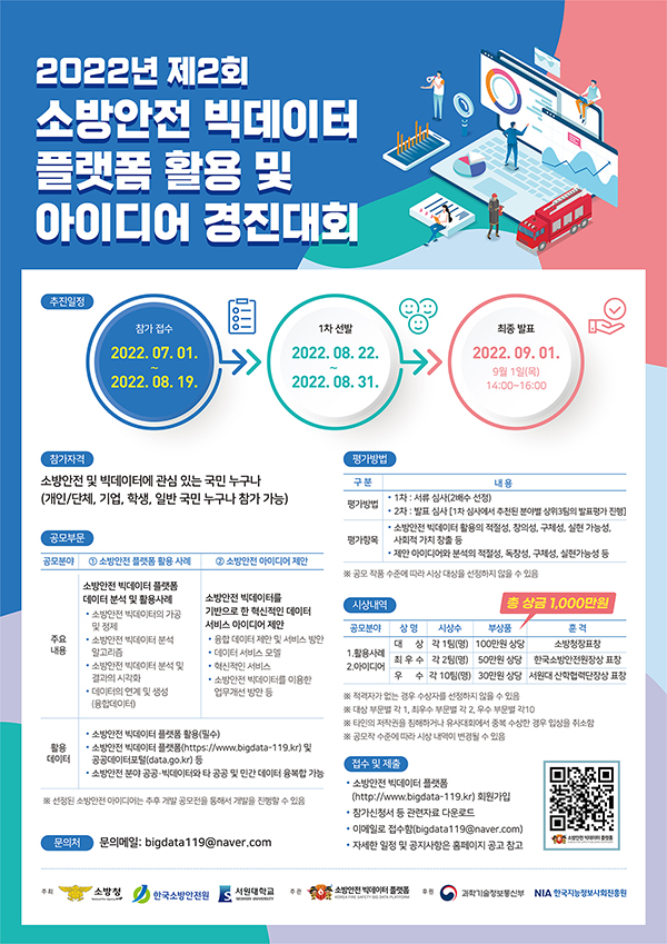 (경진대회) 2022년 제2회 소방안전 빅데이터 플랫폼 활용 및 아이디어 경진대회-poster