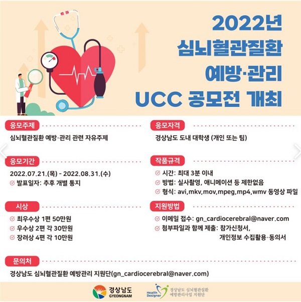 2022년 심뇌혈관질환 예방관리 UCC 공모전-poster