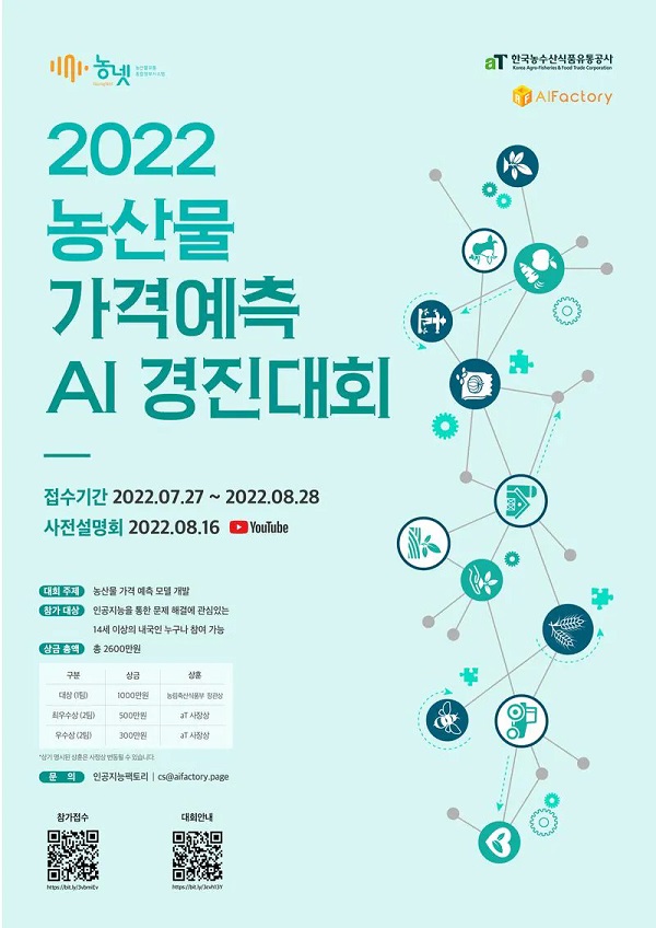 2022 농넷 농산물 가격 예측 AI 경진대회-poster